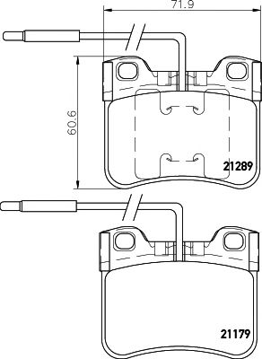 HELLA PAGID 8db355007811 -  Комплект тормозных колодок, дисковый тормоз